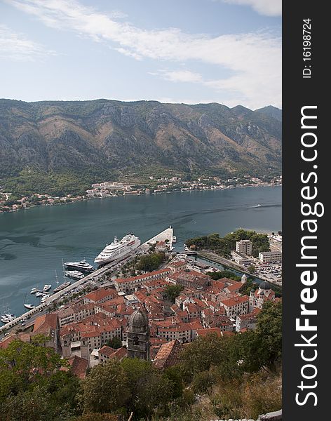 Beautiful panorama of town Kotor in Montenegro. Beautiful panorama of town Kotor in Montenegro