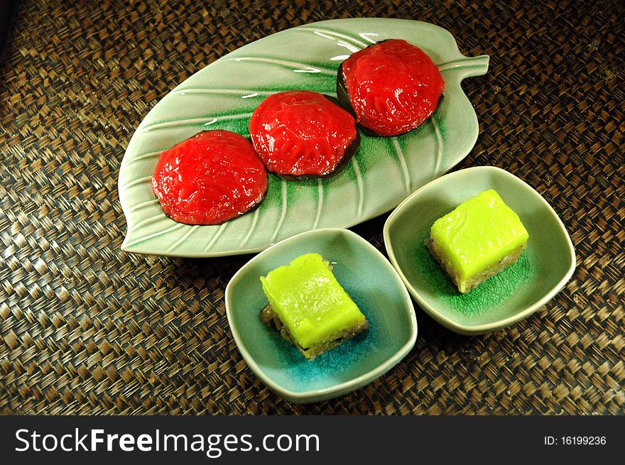 Tapioca flour stuff with red sugar in many color. Tapioca flour stuff with red sugar in many color