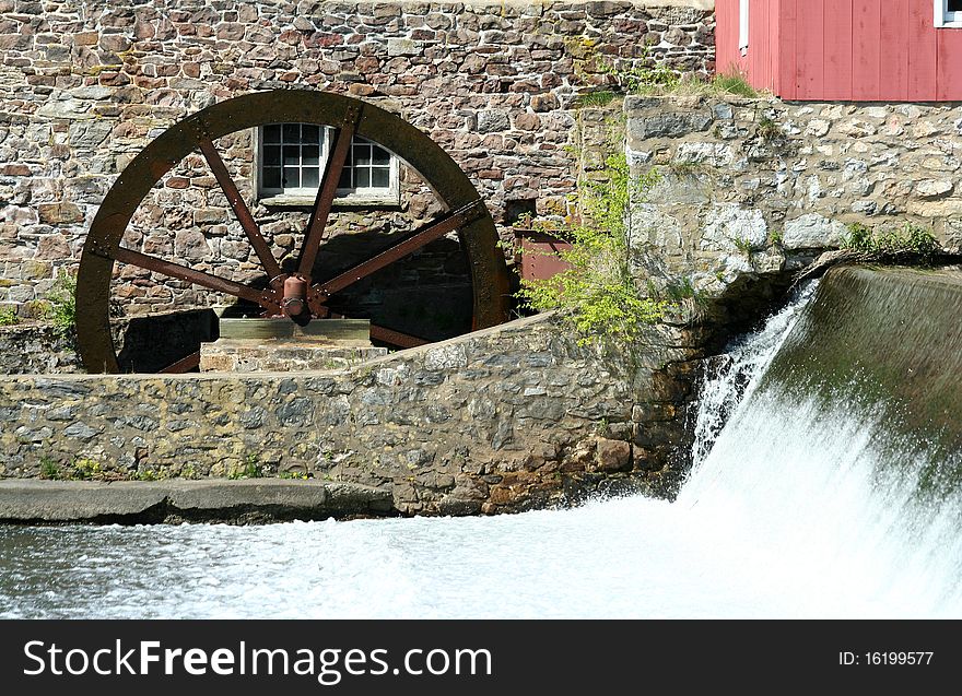 A old grist mill on a river