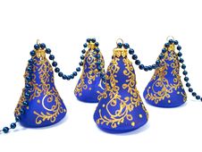 Blue Christmas Decoration Over White Background Stock Image Blue Christmas Decoration Over White Background Stock Image