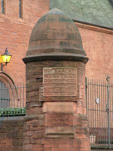 Inscription Pillar For The Glasgow Barony Church Royalty Free Stock Photo Inscription Pillar For The Glasgow Barony Church Royalty Free Stock Photo