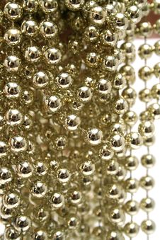 Celebratory Brilliant Beads Of Golden Color 1 Stock Image Celebratory Brilliant Beads Of Golden Color 1 Stock Image