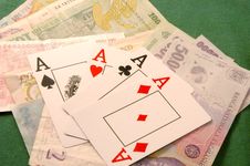 Poker And Money Royalty Free Stock Images Poker And Money Royalty Free Stock Images
