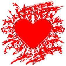 Valentine S Day Greeting Card With Flowers And Heart On Grunge B Stock Photo Valentine S Day Greeting Card With Flowers And Heart On Grunge B Stock Photo