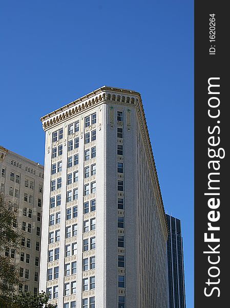 Old Classic office building in downtown area. Old Classic office building in downtown area