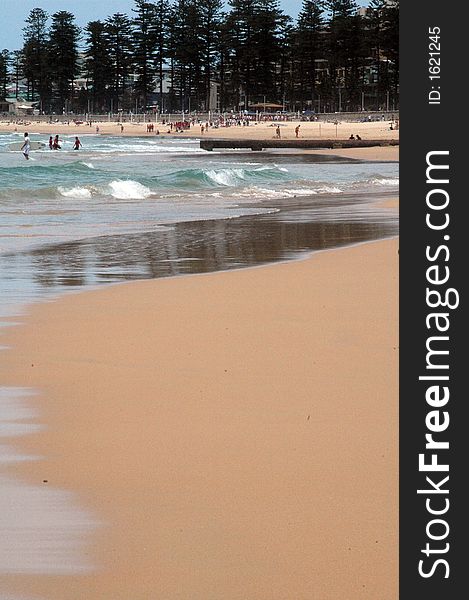 Light surf on Manly Beach, Sydney