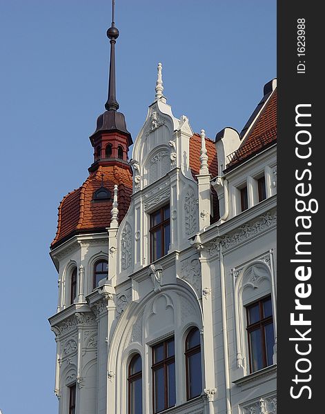 A turn-of-the-century historicist facade in the Saxon town of Goerlitz, on the German-Polish border. A turn-of-the-century historicist facade in the Saxon town of Goerlitz, on the German-Polish border.