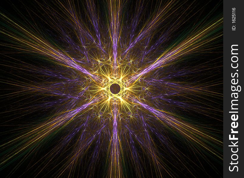 Fractal abstract - colored star, background, texture, wallpaper