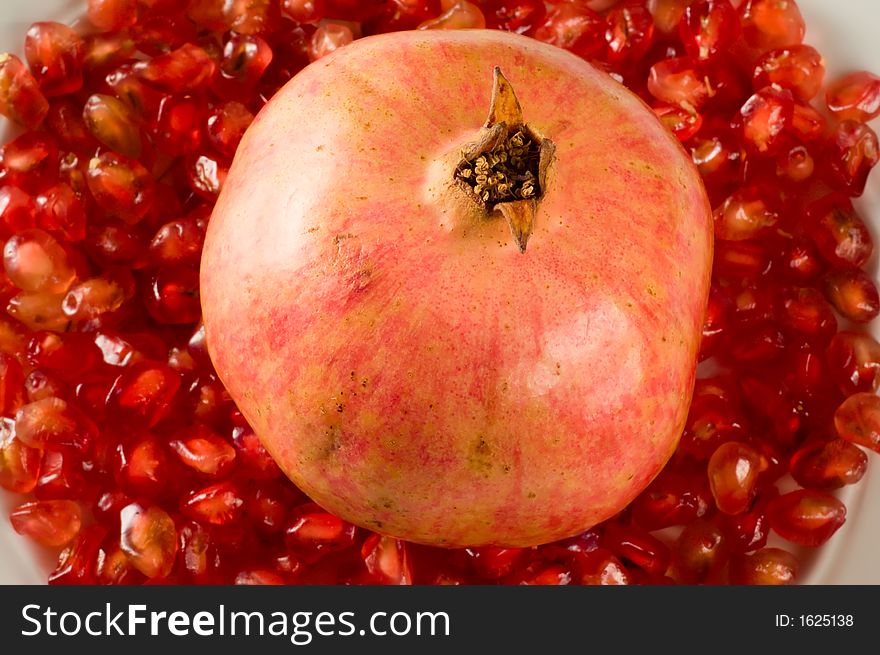 Pomegranate on grains