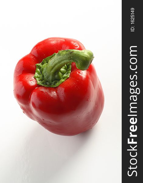 Red bell-pepper vegetable healthy isolated
