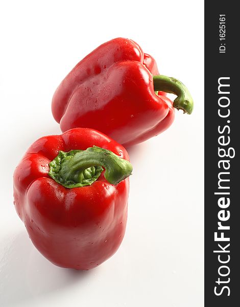 Red bell-pepper vegetable healthy isolated. Red bell-pepper vegetable healthy isolated