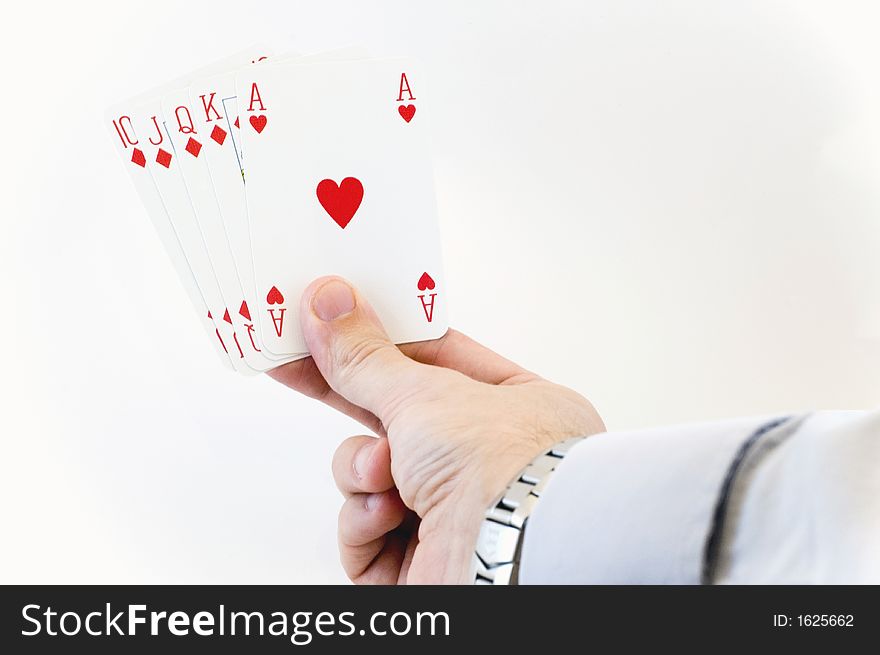 Concept image of business man taking a gamble. Concept image of business man taking a gamble