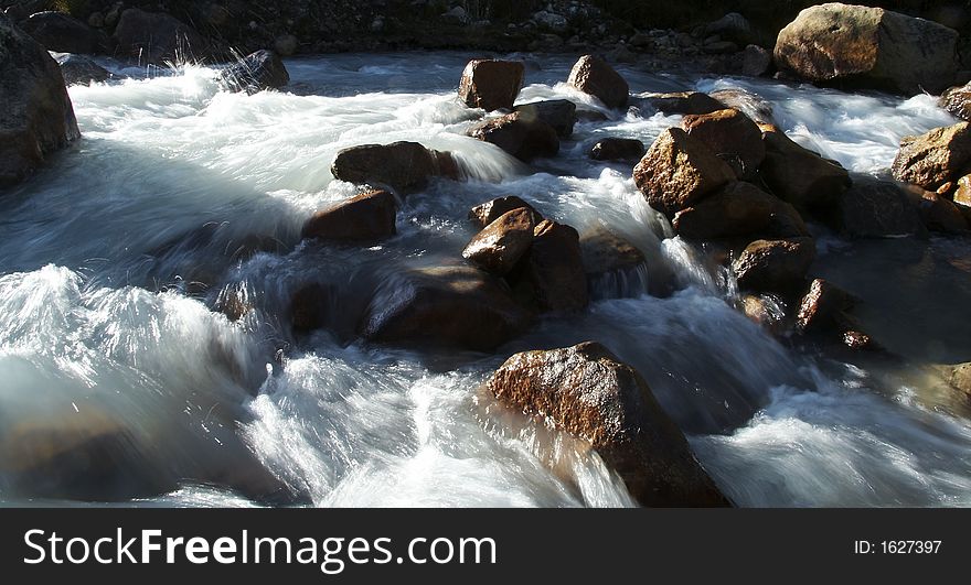 Clean mountain river in the Cordilleras,Peru. Clean mountain river in the Cordilleras,Peru