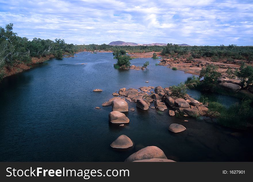 Stones in a australien river