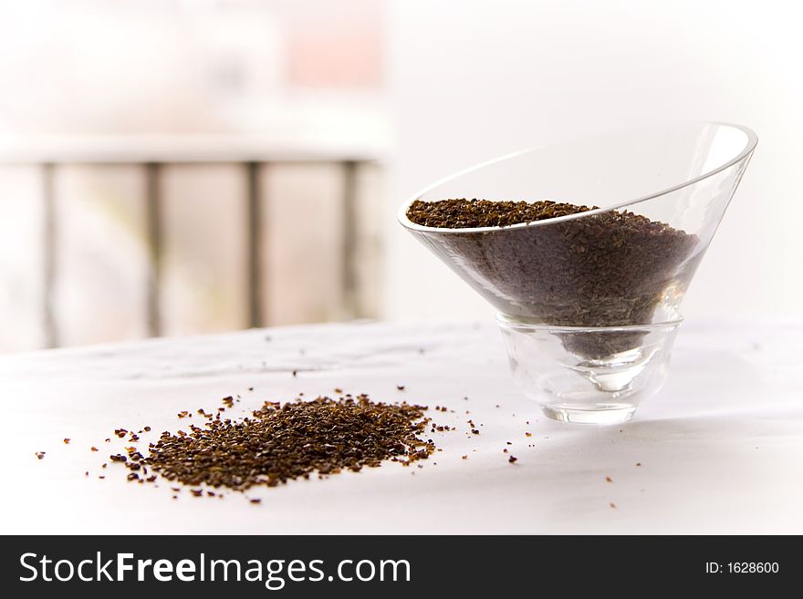 Kuqiad Mai Wheat Tea leaves on white background