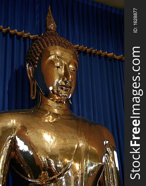 Head of Golden Budda in Wat Traimit temple in Bangkok, Thailand. Head of Golden Budda in Wat Traimit temple in Bangkok, Thailand