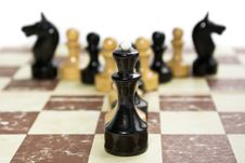 Old Chess On Paper Board Stock Image Old Chess On Paper Board Stock Image