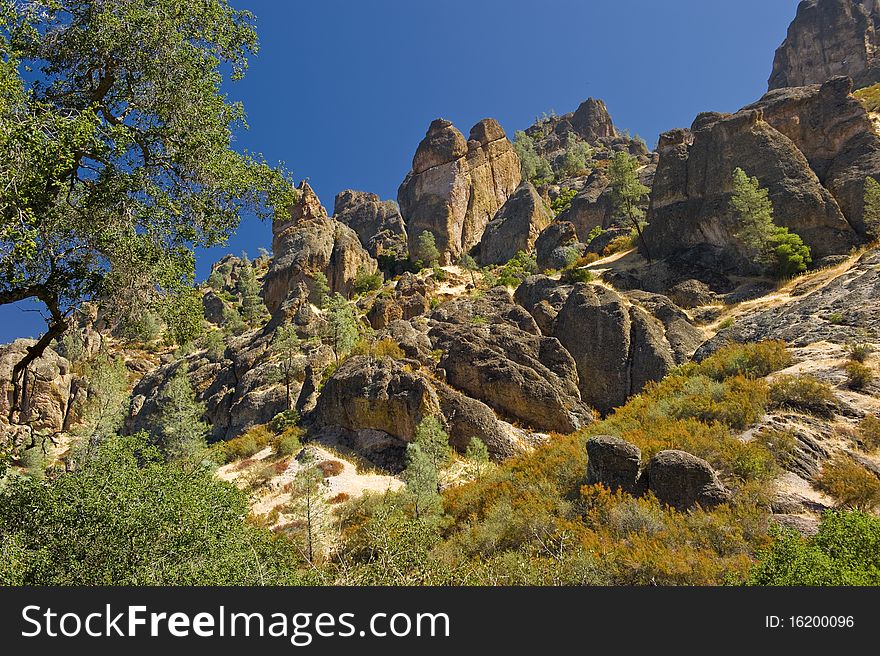 Volcanic Caves and Rocks at the Pinnacles National Monument. Volcanic Caves and Rocks at the Pinnacles National Monument