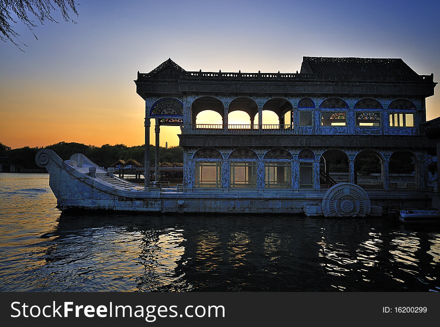 Beijing Summer Palace boat and lake