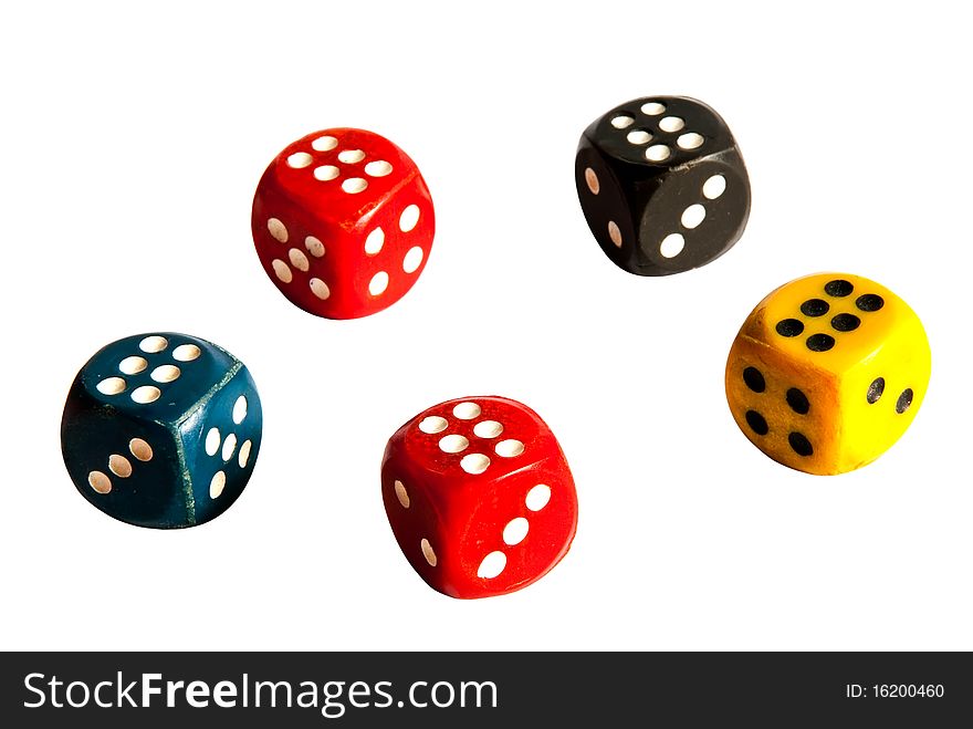 Dices isolated on a white background