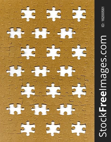 Textured puzzle with missing pieces