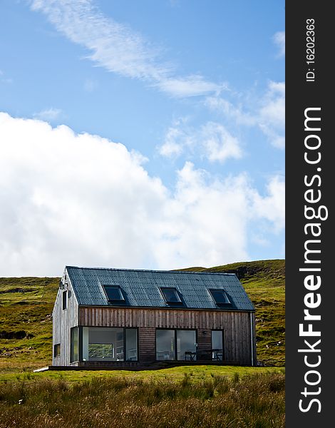 Scotland - modern design house in a natural context. Scotland - modern design house in a natural context