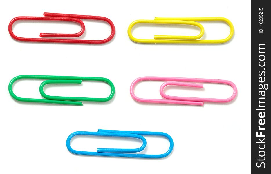 Paper-clip isolated on white background. Paper-clip isolated on white background