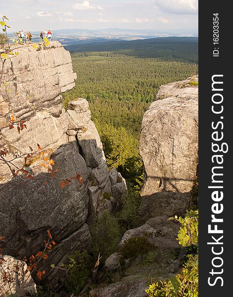 Stolowe mountains in east Poland. Stolowe mountains in east Poland