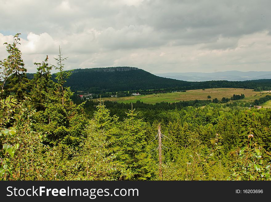 Stolowe mountains in east Poland. Stolowe mountains in east Poland