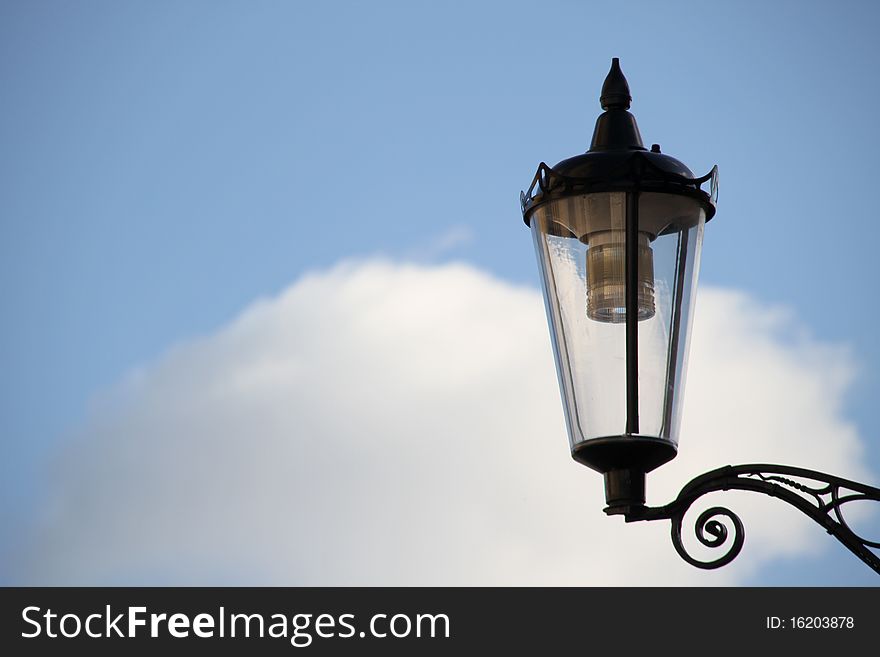 Street lamp contast with blue sky in windsor castle