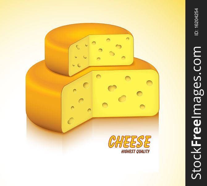 Swiss cheese. Vector illustration. Eps8