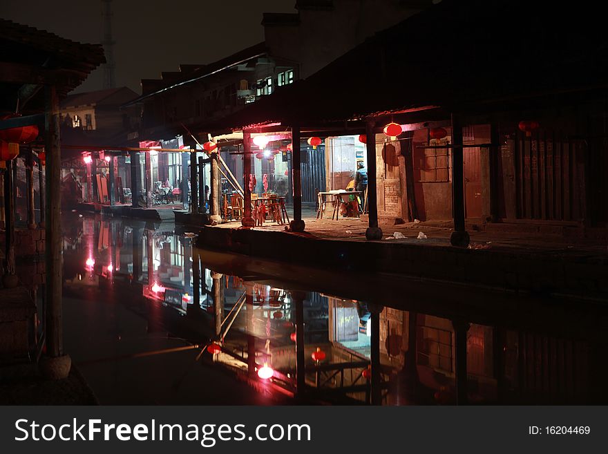 Nightscape In China Old Town