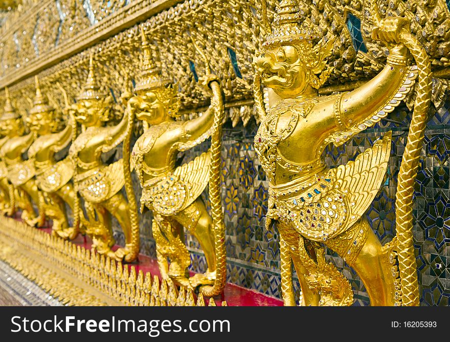 Garuda Golden Statue In Bangkok