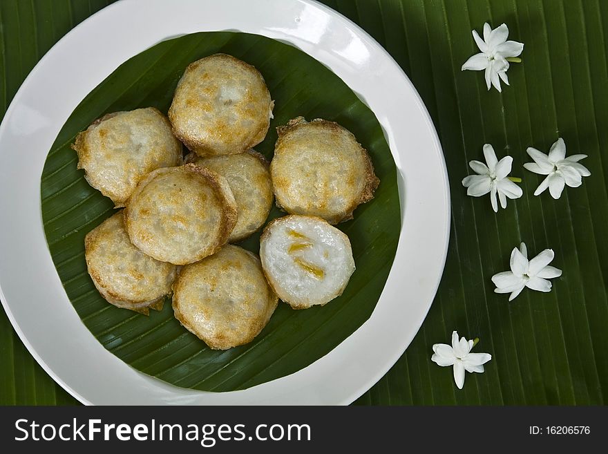 Thai dessert name isKanom Krok