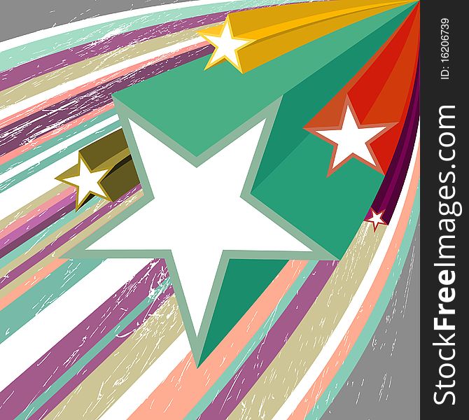 Abstract style star background illustration vector