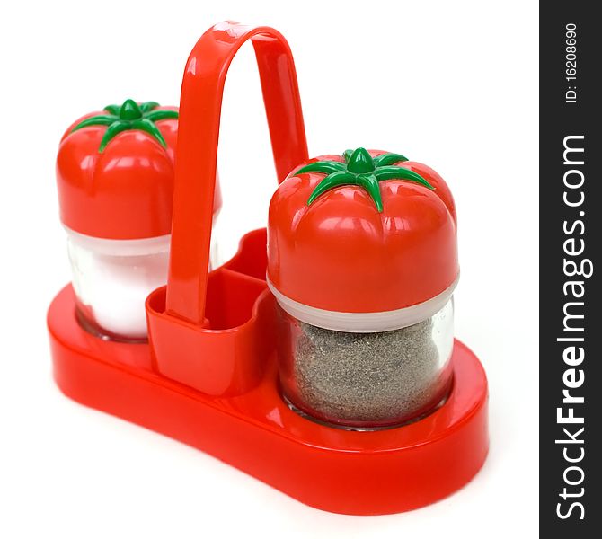 Plastic set of salt and pepper