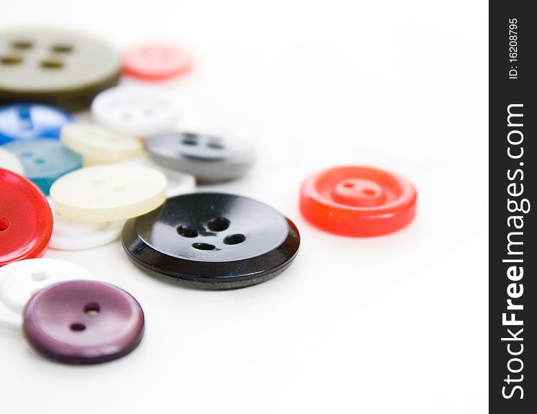 Colorful vintage sewing buttons