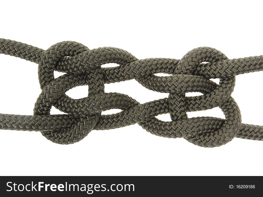 Union knot, isolated on white background