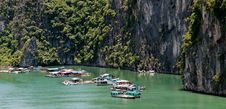 Floating Village In Halong Bay Vietnam Royalty Free Stock Images Floating Village In Halong Bay Vietnam Royalty Free Stock Images