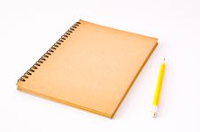 Brown Spiral Notebook Royalty Free Stock Photos