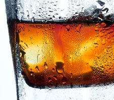 Closeup Misted Glass Of Whiskey Royalty Free Stock Image