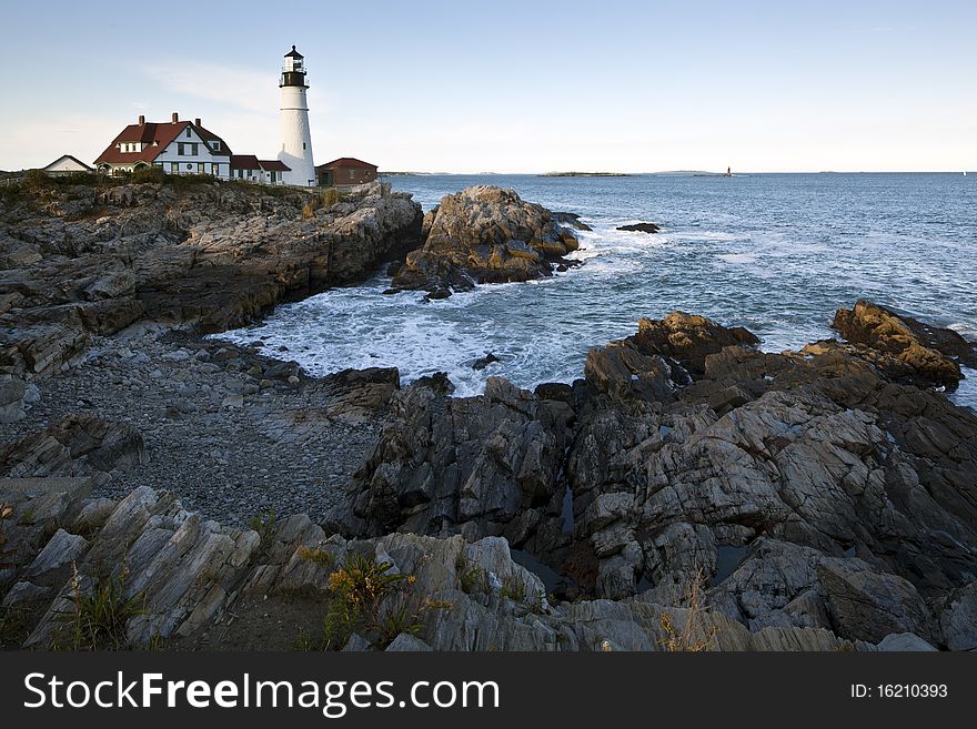 Lighthouse in Portland Maine in Fort Willams park. Lighthouse in Portland Maine in Fort Willams park