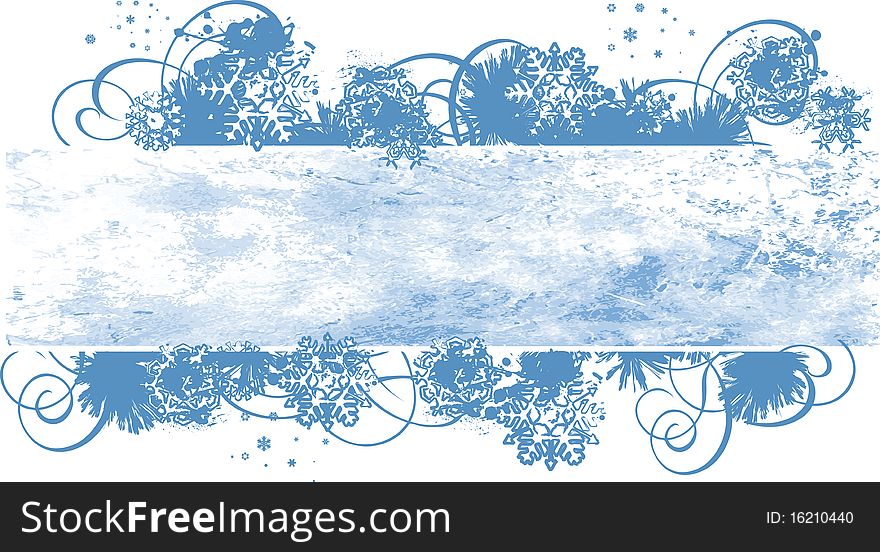 Winter Grunge Background.  All elements and textures are individual objects. Vector illustration scale to any size. Winter Grunge Background.  All elements and textures are individual objects. Vector illustration scale to any size.