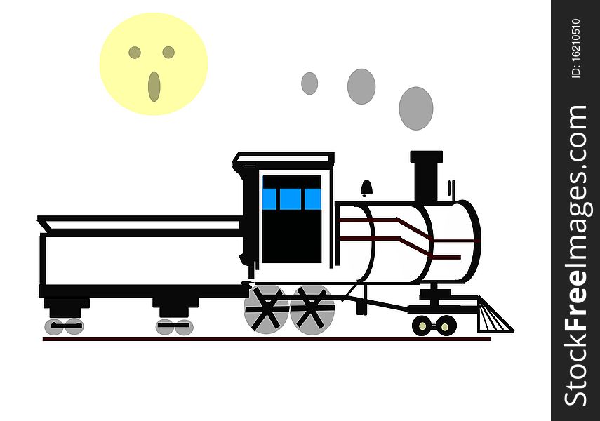 Old-fashioned, vintage looking train vector. Old-fashioned, vintage looking train vector.