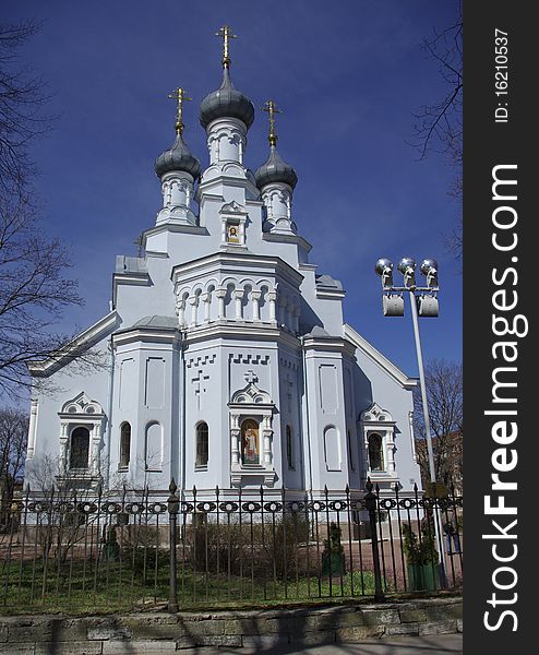 Orthodox cathedral in Kronshtadt, Saint-Petersburg, Russia