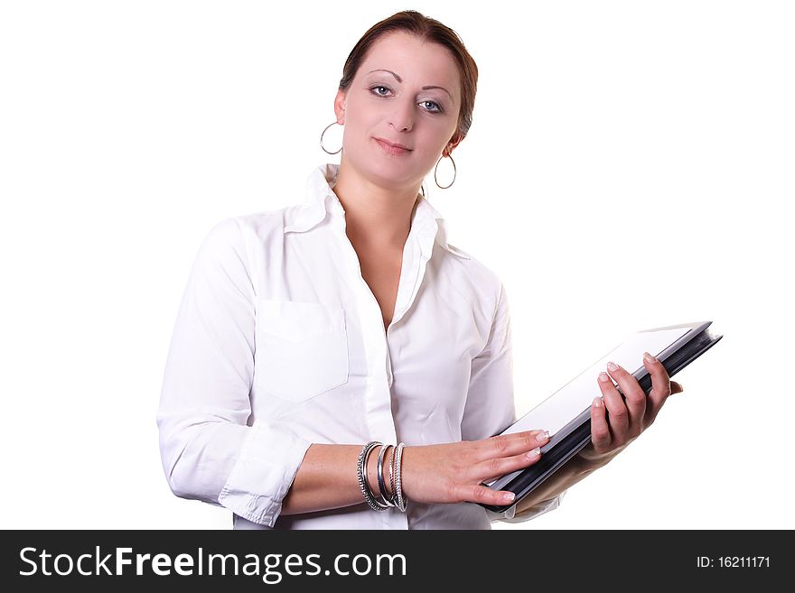 Woman with documents