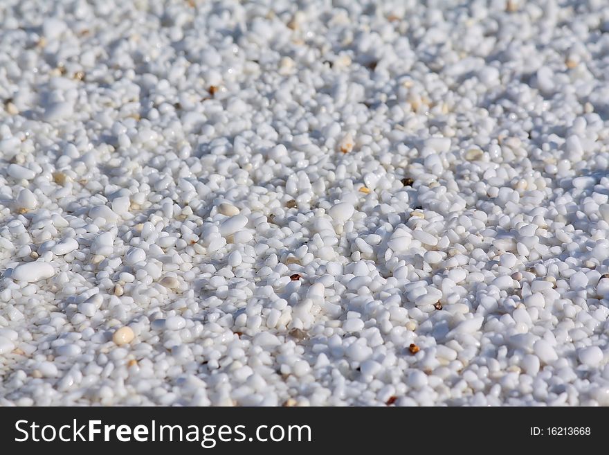 White stones from the beach