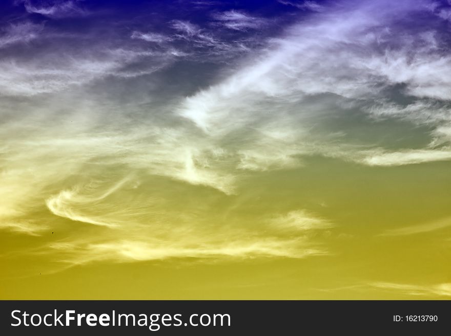 Colorful Sky And White Clouds