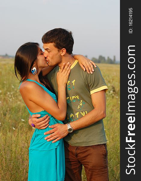 Pretty girl and handsome boy  outdoor at summer. Near Kiev,Ukraine. Pretty girl and handsome boy  outdoor at summer. Near Kiev,Ukraine