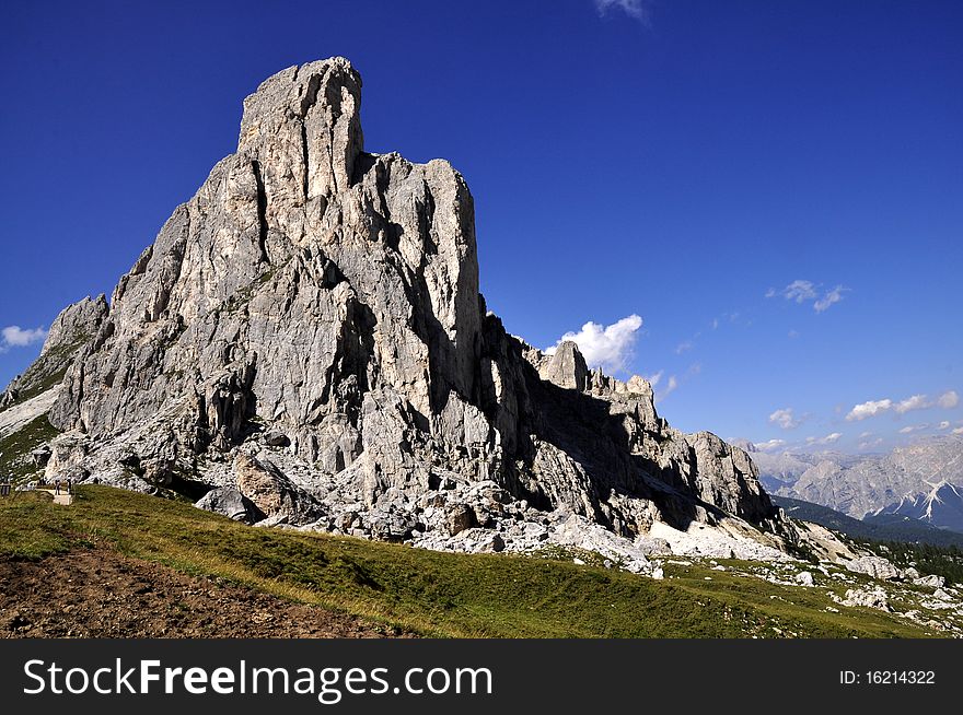 Landscape Dolomites of northern Italy - Passo di Giau